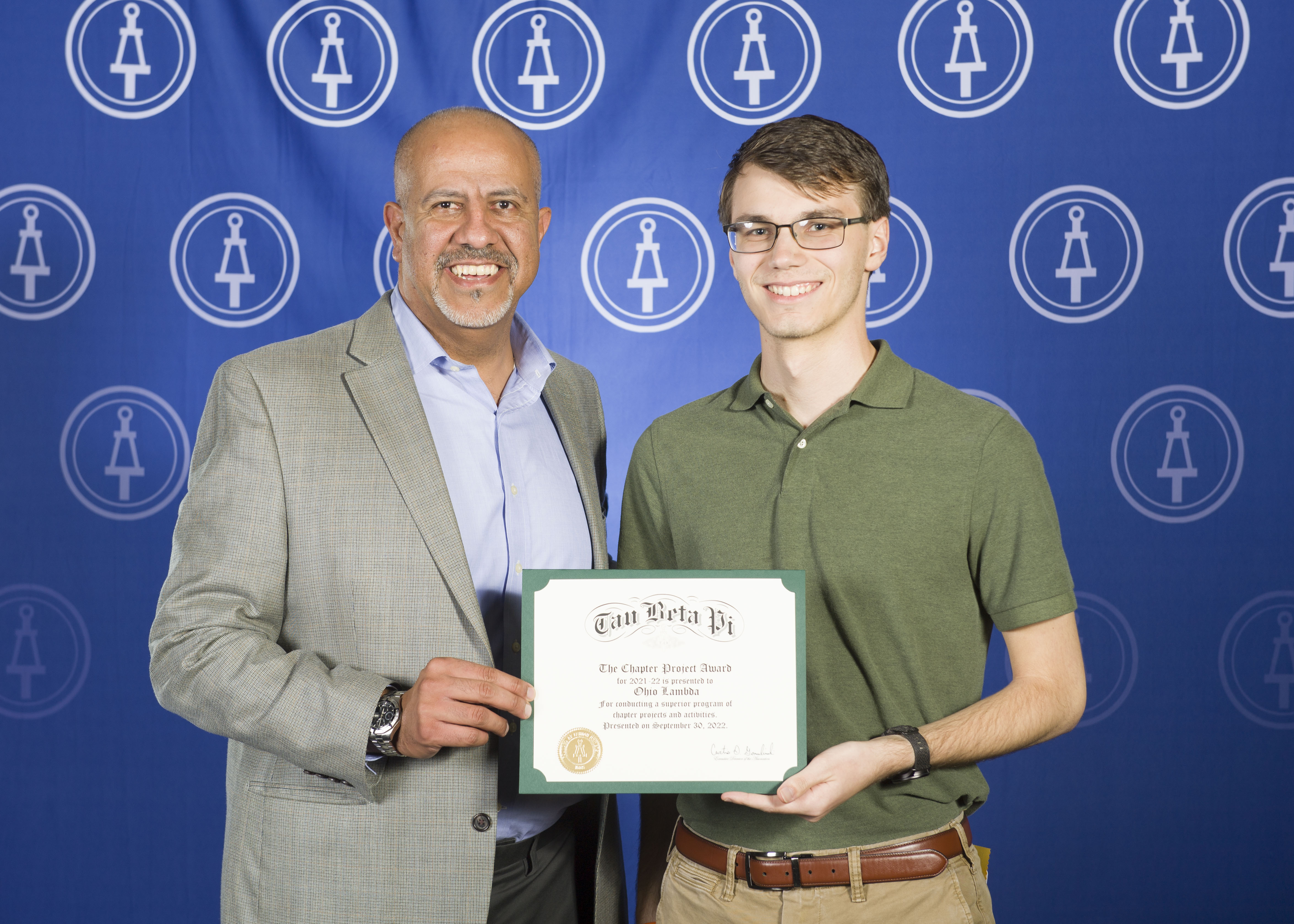 Chapter Project Award (TBP Councillor George Youssef & Chapter Secretary Sean Livingston)